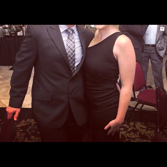 Quiz size 6 black one shoulder ruffle dress - Picture 5 of 6